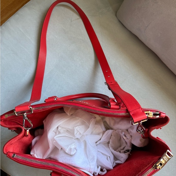 Prada Vibrant Red Saffiano Leather Tote - Picture 6 of 14
